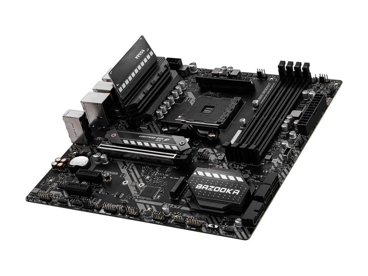 Msi Mag B550M Bazooka Am4 Amd B550 Sata 6Gb/S Micro Atx Amd Motherboard