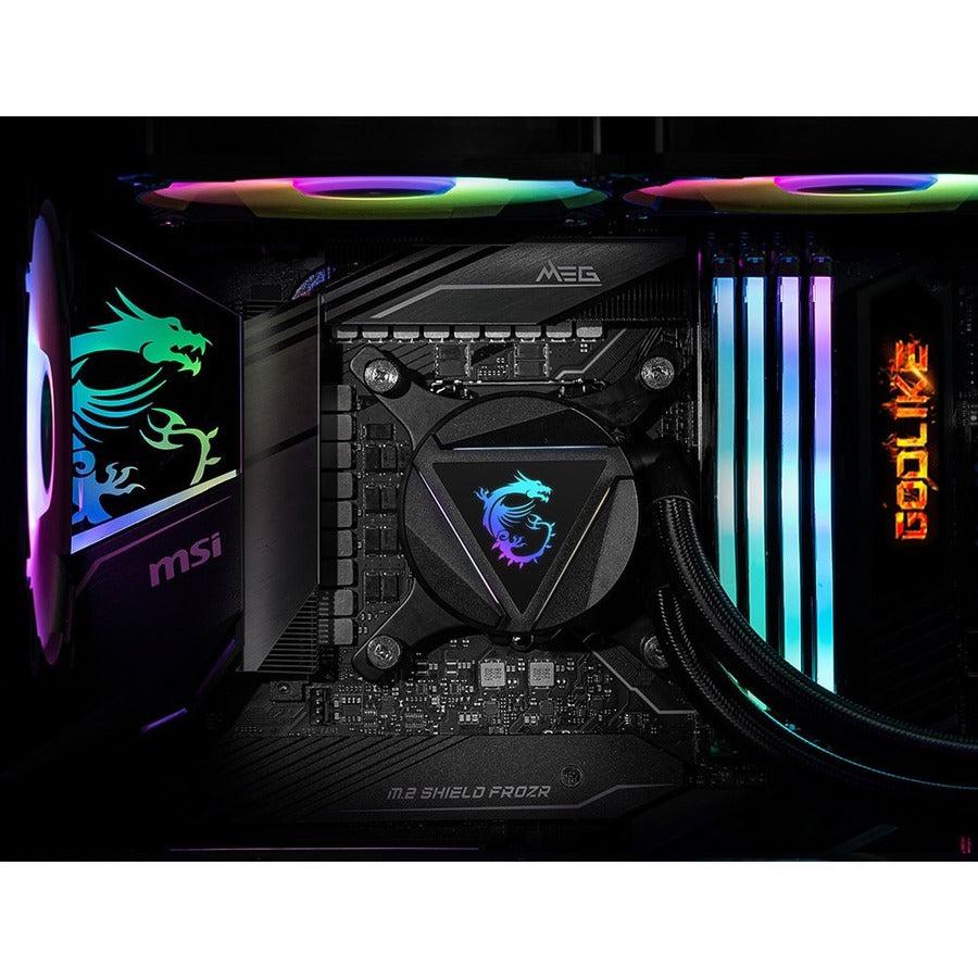 Msi Mag Series Coreliquid 360R, Rgb Cpu Liquid Cooler (Aio): Rotatable Blockhead Design, 360Mm Radiator, Triple 120Mm Rgb Pwm Fans