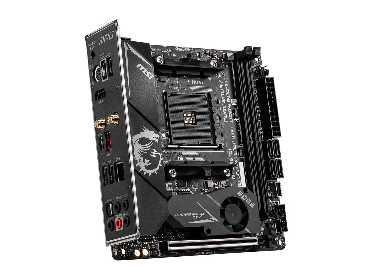 Msi Mpg B550I Gaming Edge Wifi Am4 Amd B550 Sata 6Gb/S Mini Itx Amd Motherboard