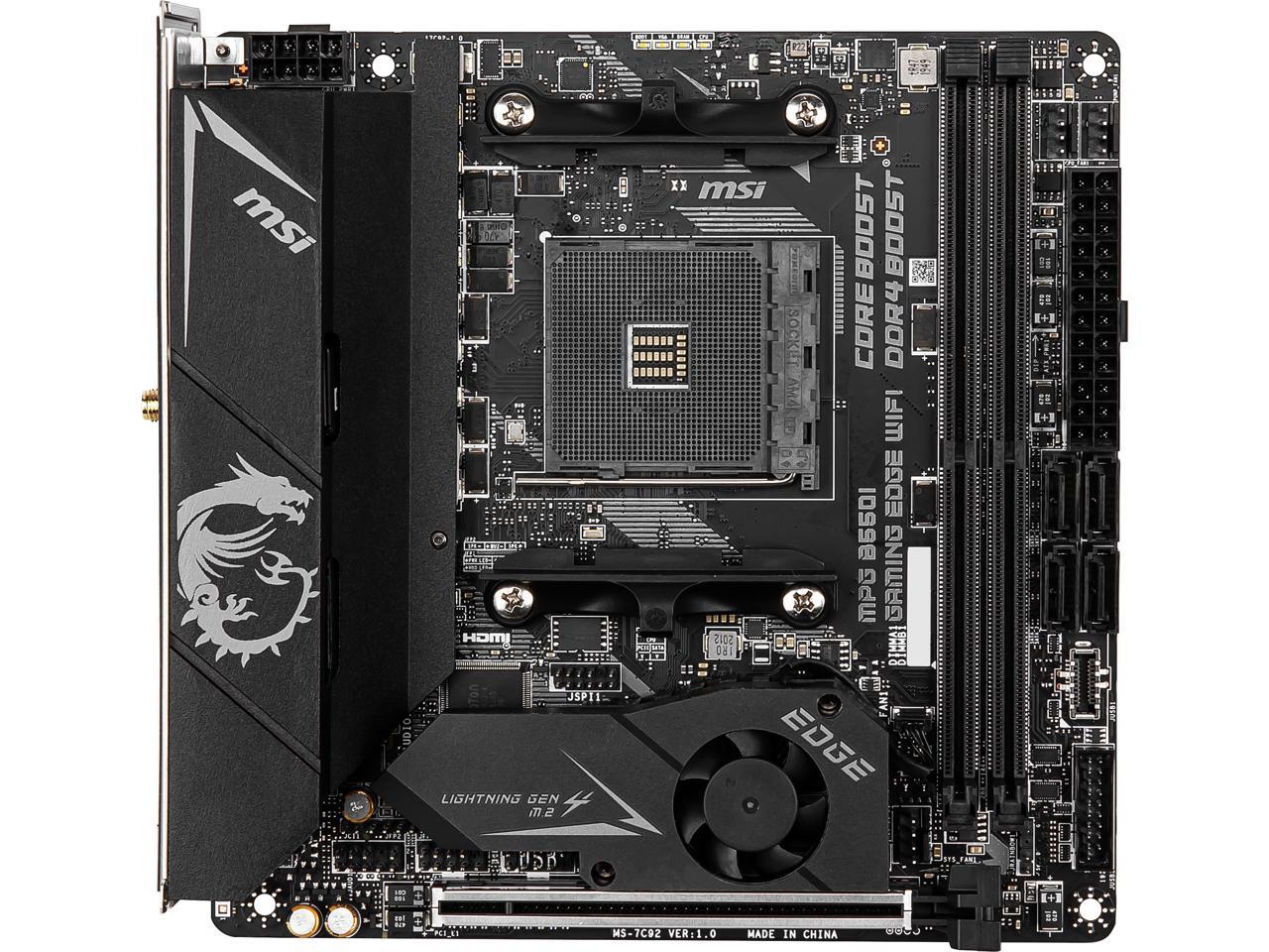 Msi Mpg B550I Gaming Edge Wifi Am4 Amd B550 Sata 6Gb/S Mini Itx Amd Motherboard