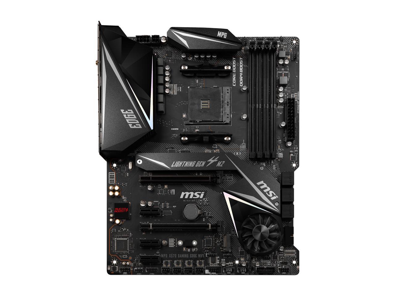 Msi Mpg X570 Gaming Edge Wifi Gaming Motherboard Amd Am4 Sata 6Gb/S M.2 Usb 3.2 Gen 2 Hdmi Atx