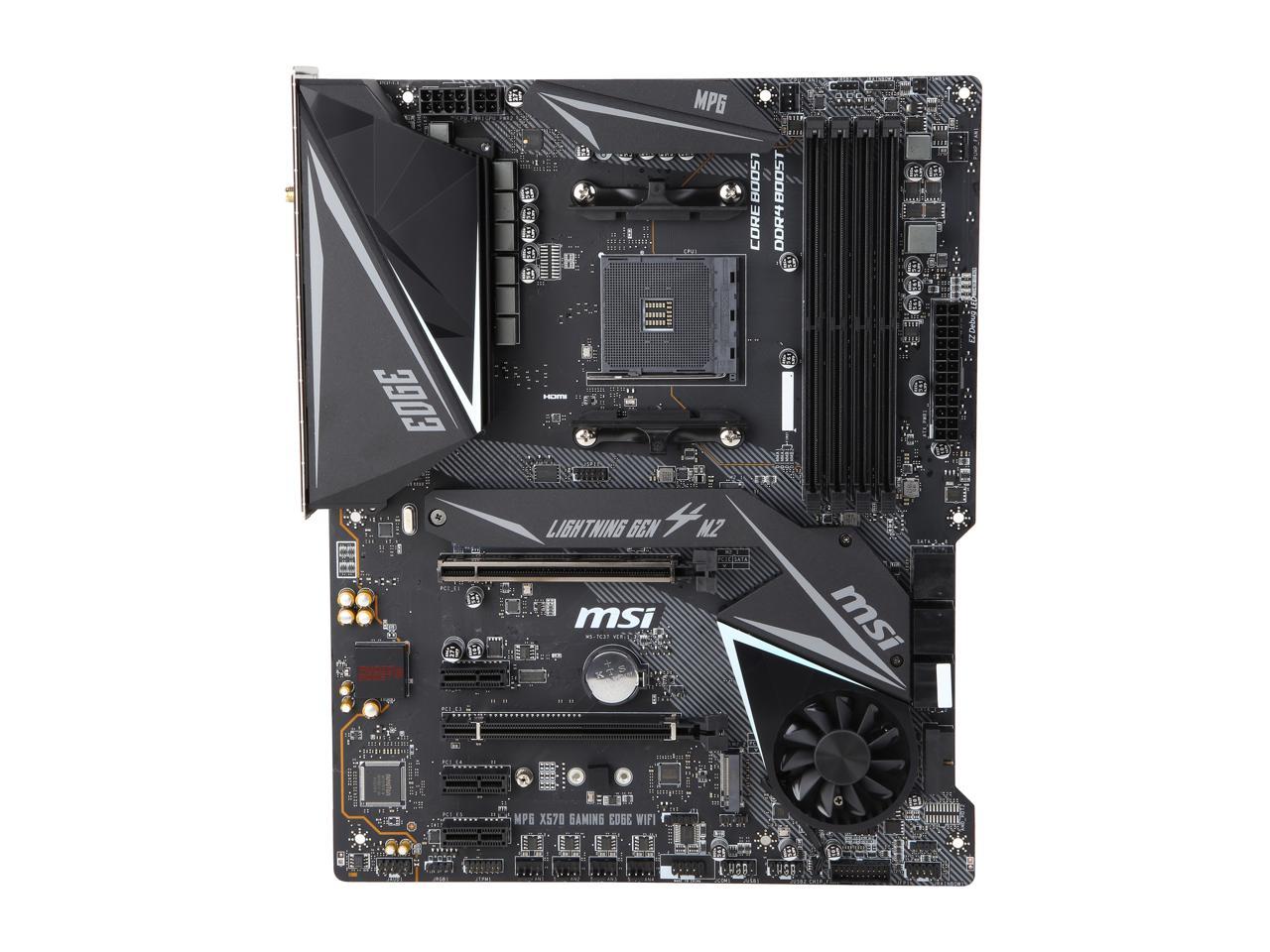 Msi Mpg X570 Gaming Edge Wifi Gaming Motherboard Amd Am4 Sata 6Gb/S M.2 Usb 3.2 Gen 2 Hdmi Atx