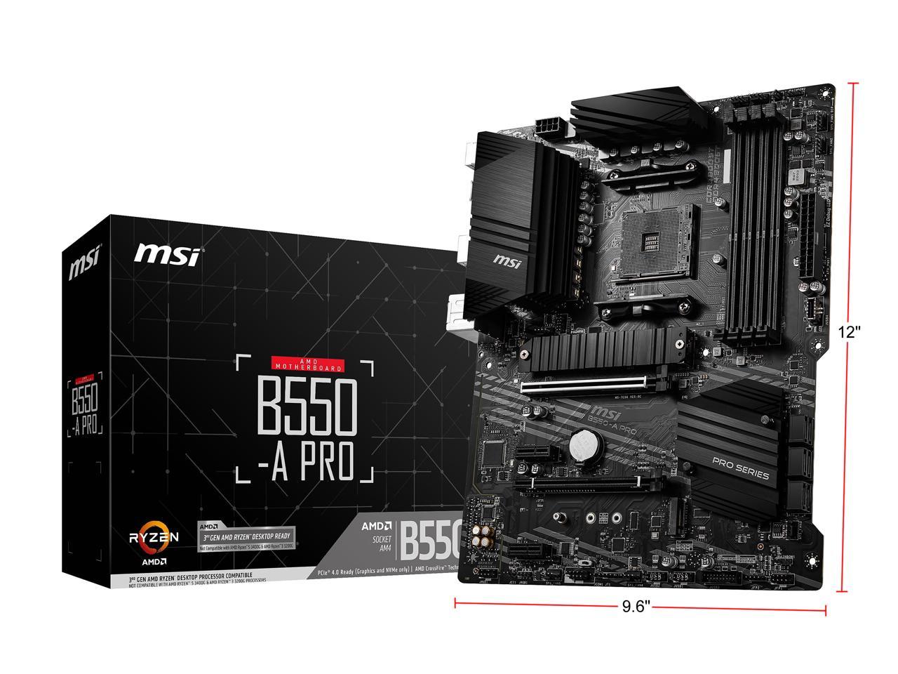 Msi Pro B550-A Pro Am4 Amd B550 Sata 6Gb/S Atx Amd Motherboard