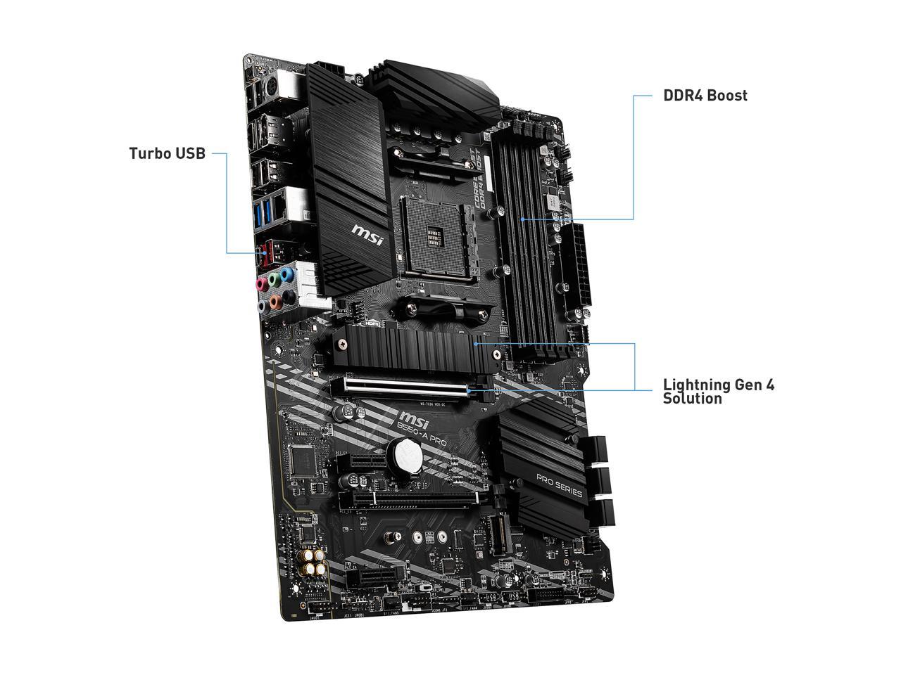 Msi Pro B550-A Pro Am4 Amd B550 Sata 6Gb/S Atx Amd Motherboard