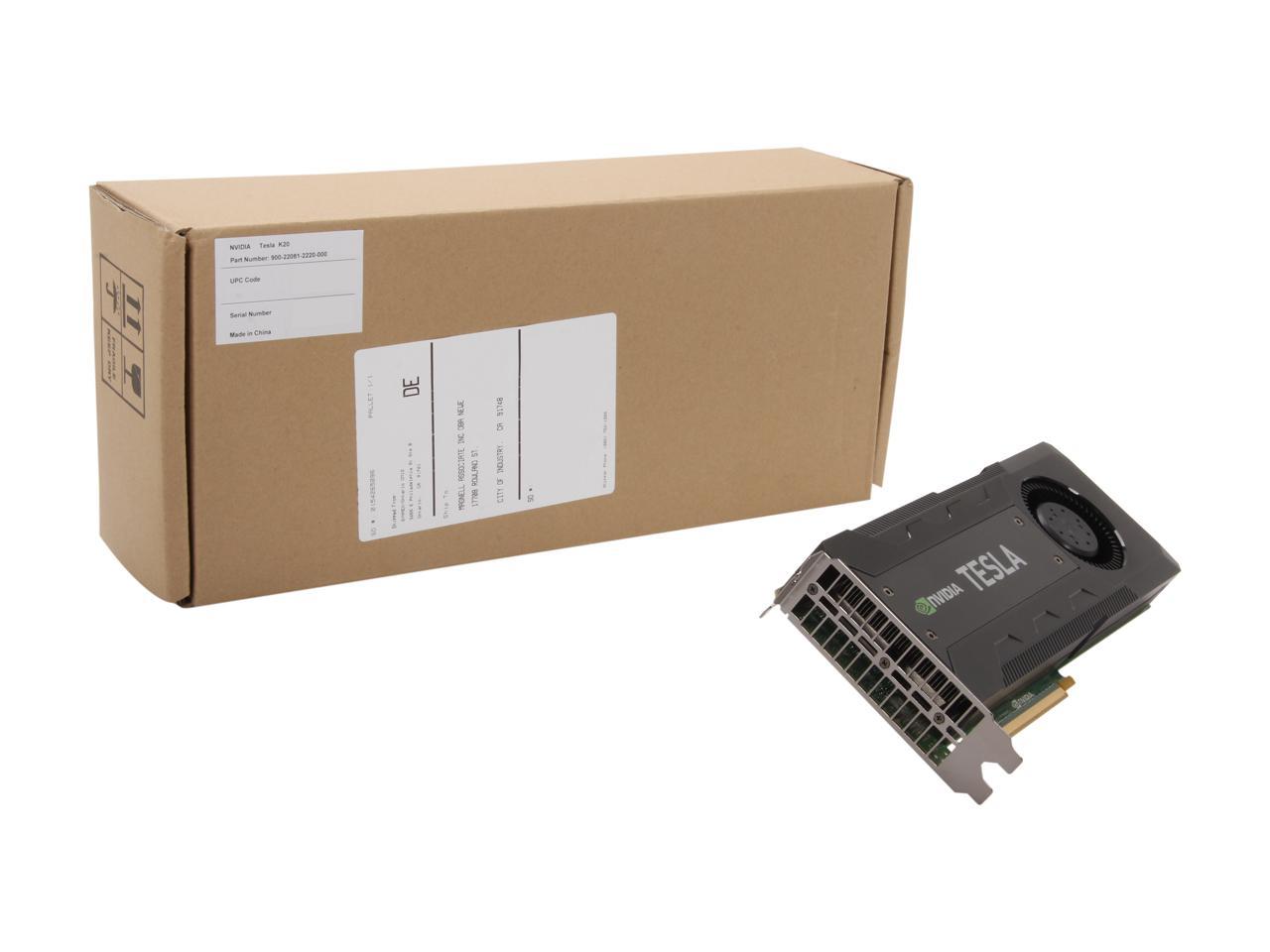 Nvidia Tesla K20 (900-22081-2220-000) Gk110 5Gb 320-Bit Gddr5 Pci Express 2.0 X16 3.52 Tflops Workstation Video Card