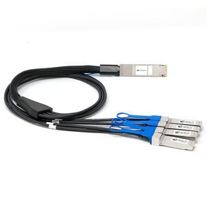 Netpatibles 40GBASE-CR4 QSFP+ to 4 10GBASE-CU SFP+ Passive DAC Dell Compatible 3m 470-AAGE-NP