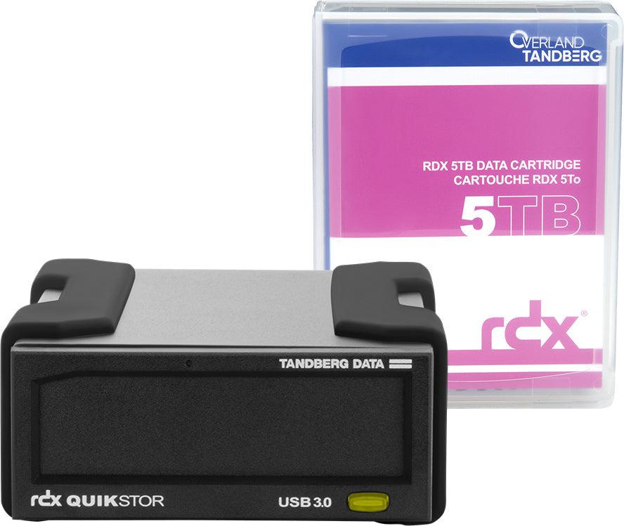 Overland-Tandberg Rdx External Drive Kit With 5Tb Cartridge, Black, Usb3+