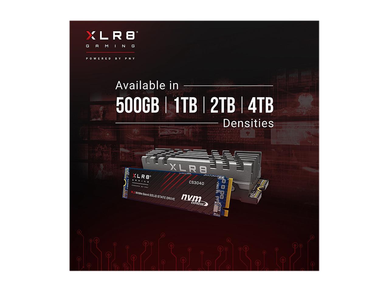 Pny Xlr8 Cs3040 M.2 2280 4Tb Pci-Express 4.0 X4, Nvme 1.3 3D Nand Internal Solid State Drive (Ssd) M280Cs3040Hs-4Tb-Rb