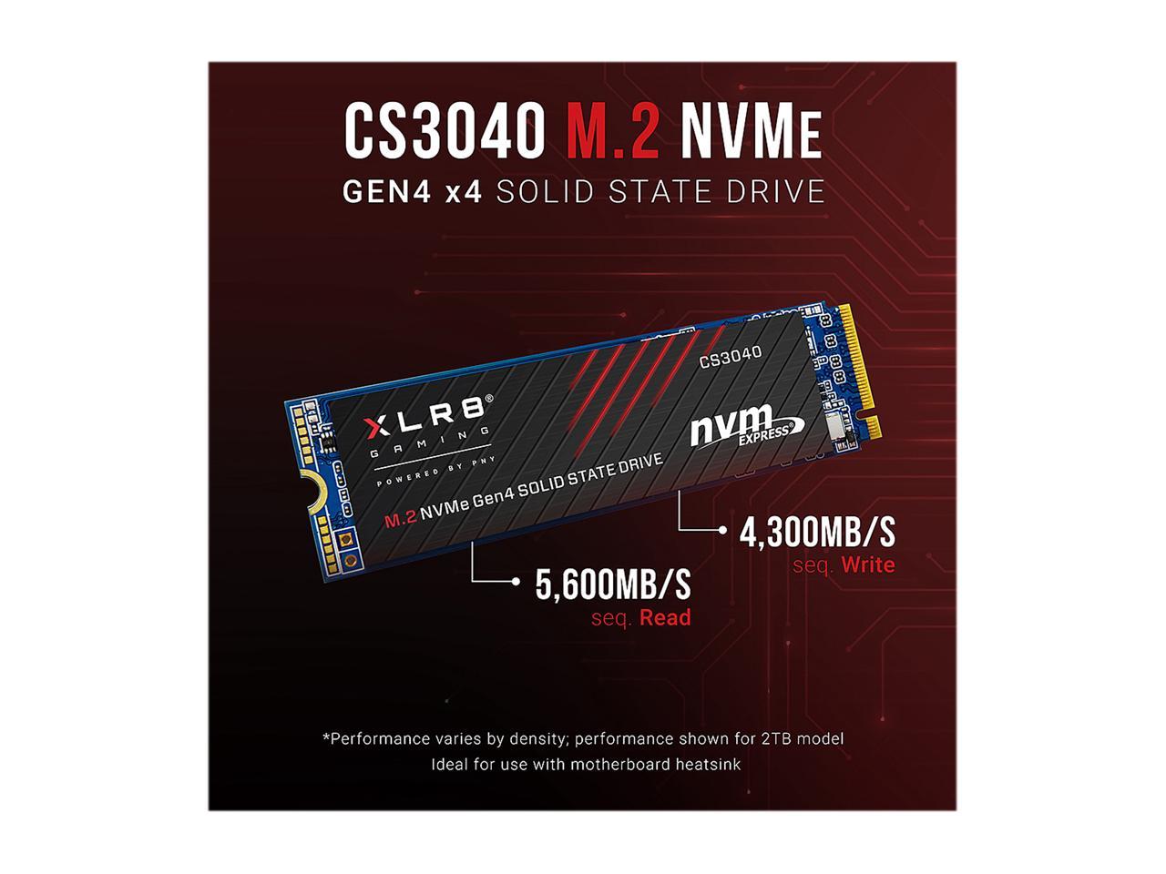 Pny Xlr8 Cs3040 M.2 2280 4Tb Pci-Express 4.0 X4, Nvme 1.3 3D Nand Internal Solid State Drive (Ssd) M280Cs3040Hs-4Tb-Rb