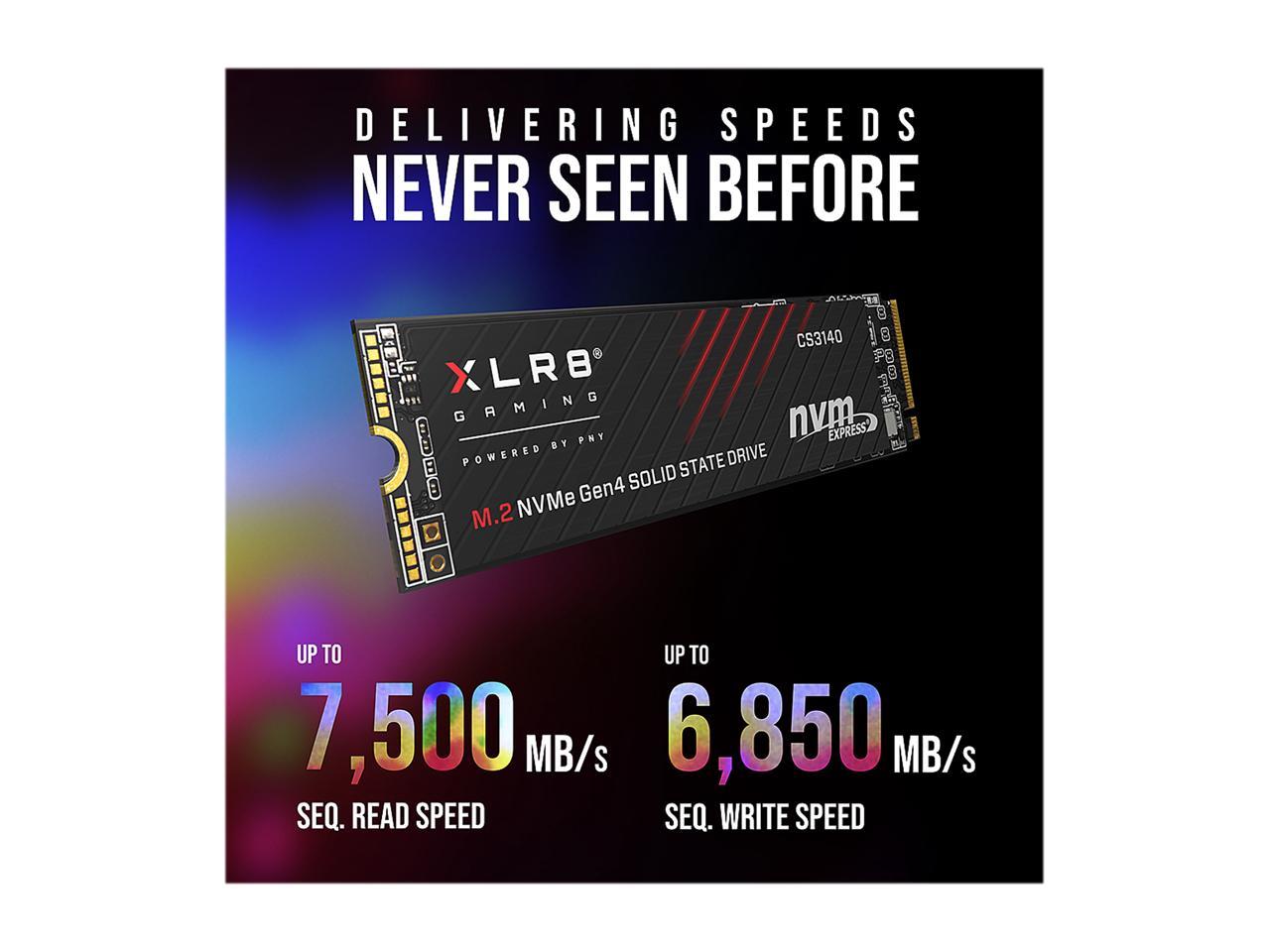 Pny Xlr8 Cs3140 M.2 2280 1Tb Pci-Express 4.0 X4, Nvme 1.4 3D Nand Internal Solid State Drive (Ssd) M280Cs3140Hs-1Tb-Rb