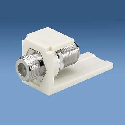 Panduit Coax Jack, F-Type, White Coaxial Connector