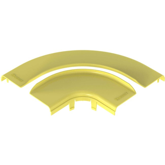 Panduit FiberRunner® Split Cover, Horizontal Right-Angle, 6x4, Yellow FRRASC6LYL