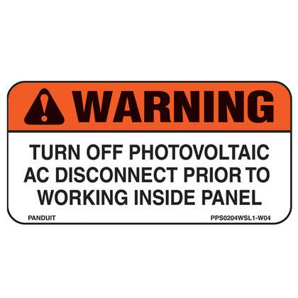 Panduit Pps0204Wsl1-W04 Self-Adhesive Label Rectangle Black, Orange, White 50 Pc(S)