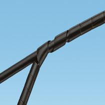 Panduit Spiral Wrap, 0.25" (6.3Mm) X 100', Flame Retardant Poly, Black