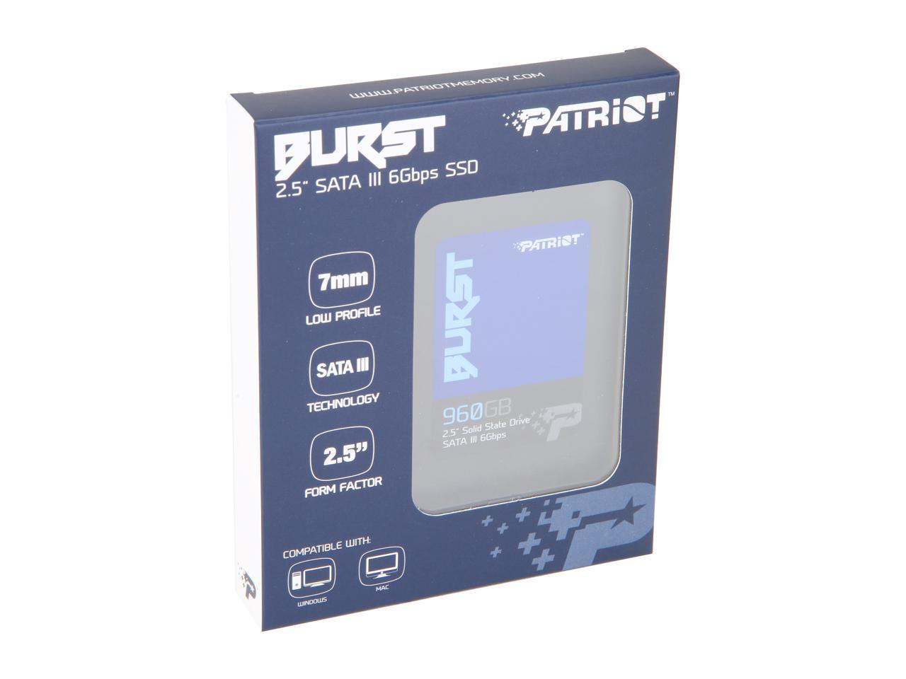 Patriot Burst 2.5" 960Gb Sata Iii Internal Solid State Drive (Ssd) Pbu960Gs25Ssdr