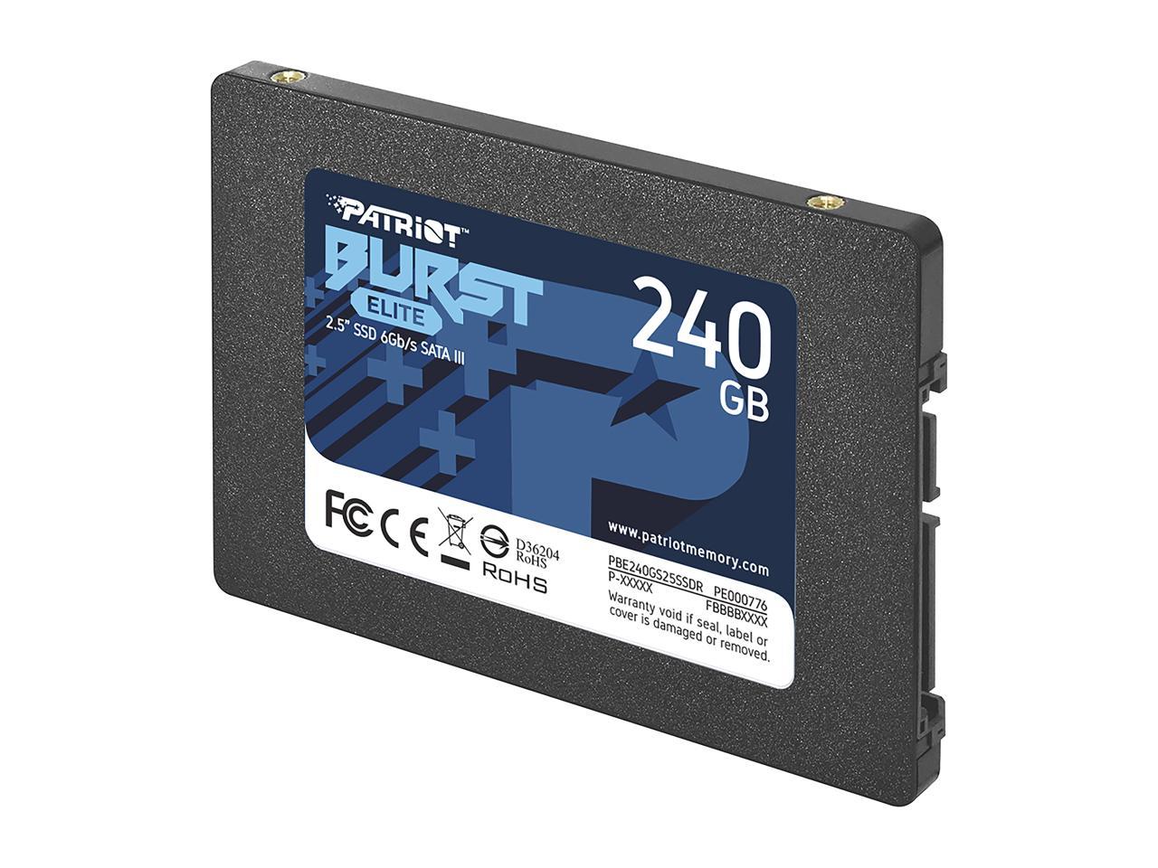 Patriot Burst Elite 2.5" 240Gb Sata Iii Internal Solid State Drive (Ssd) Pbe240Gs25Ssdr