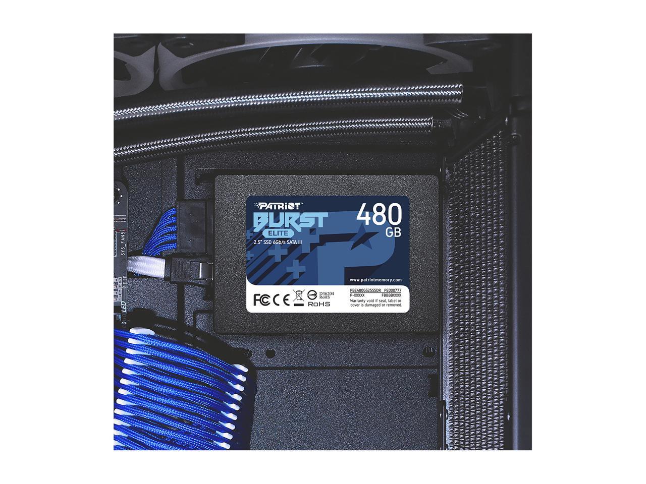 Patriot Burst Elite 2.5" 480Gb Sata Iii Internal Solid State Drive (Ssd) Pbe480Gs25Ssdr