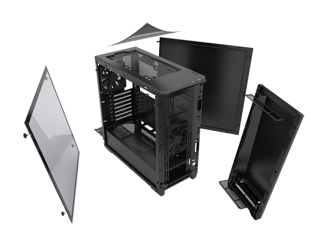 Phanteks Eclipse P400 Ph-Ec416Ptg_Bk Satin Black Tempered Glass/Steel Atx Mid Tower Computer Case