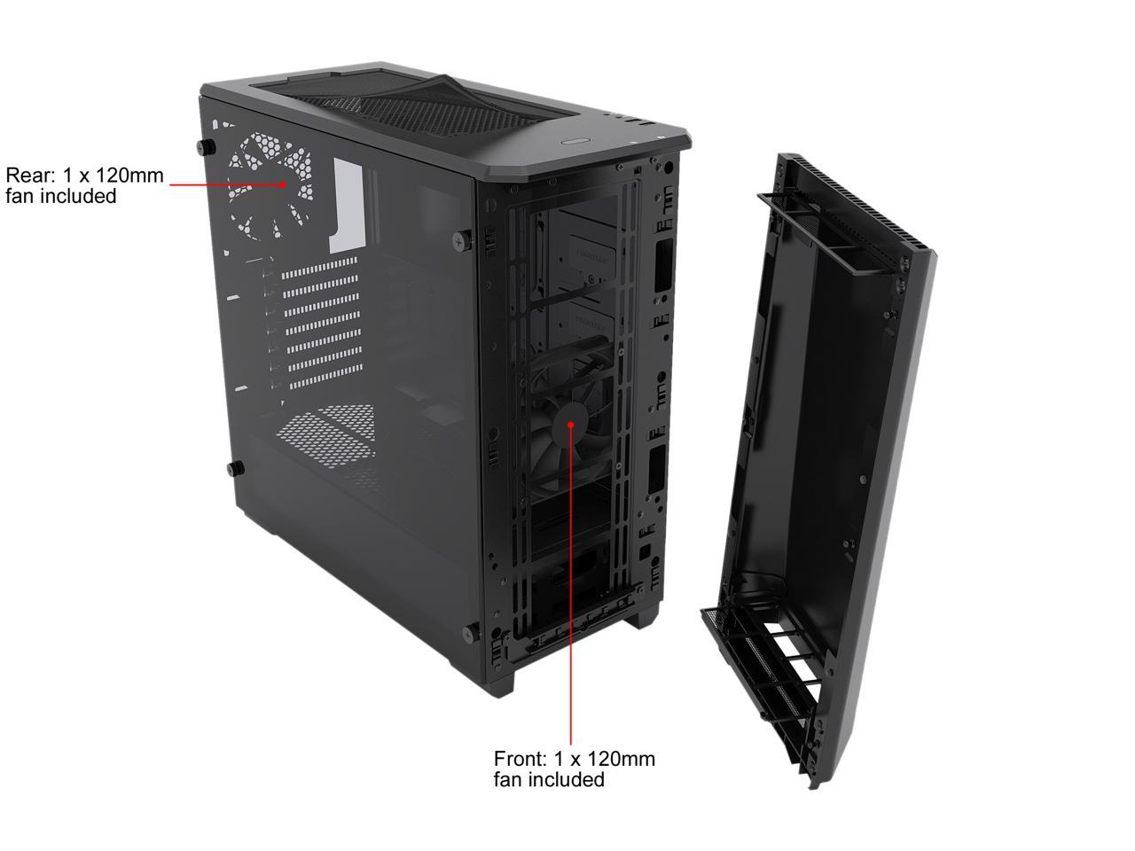 Phanteks Eclipse P400 Ph-Ec416Ptg_Bk Satin Black Tempered Glass/Steel Atx Mid Tower Computer Case