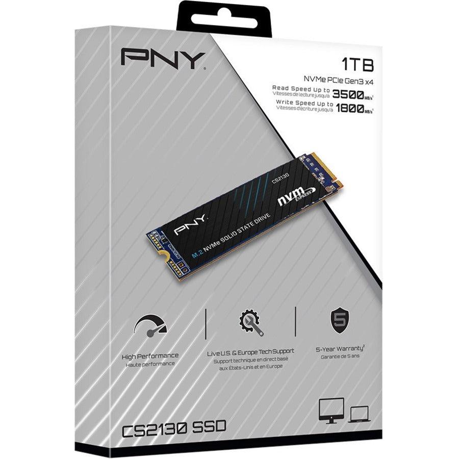 Pny Cs2130 M.2 2280 1Tb Pci-Express 3.0 X4, Nvme 1.3 3D Nand Internal Solid State Drive (Ssd) M280Cs2130-1Tb-Rb