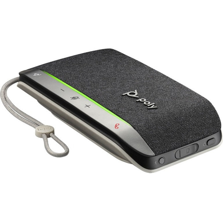 Poly Sync 20-M Wired/Wireless Bluetooth Speakerphone - Microsoft Teams, Zoom - Silver - Desktop 216866-01