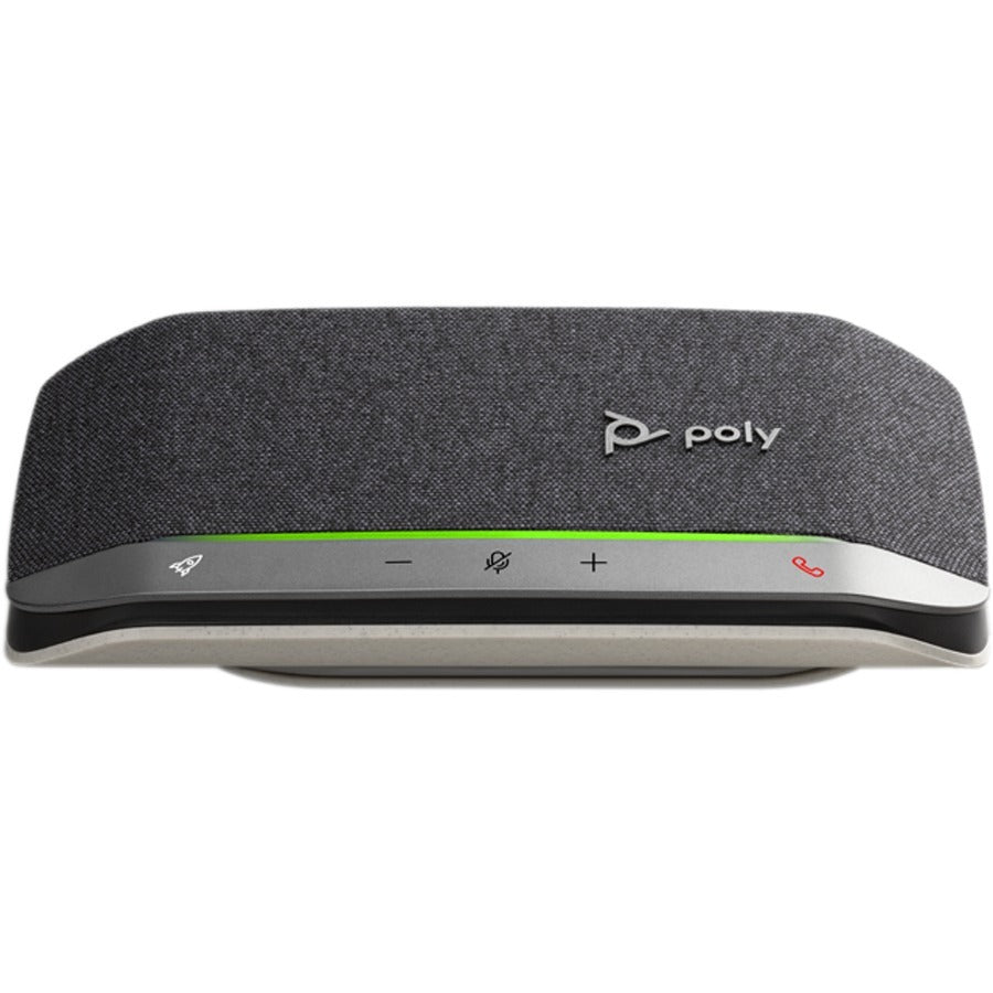 Poly Sync 20 Portable Speakerphone, USB-C, Bluetooth for Smartphone, Microphone, Battery Black, Silver 216868-01