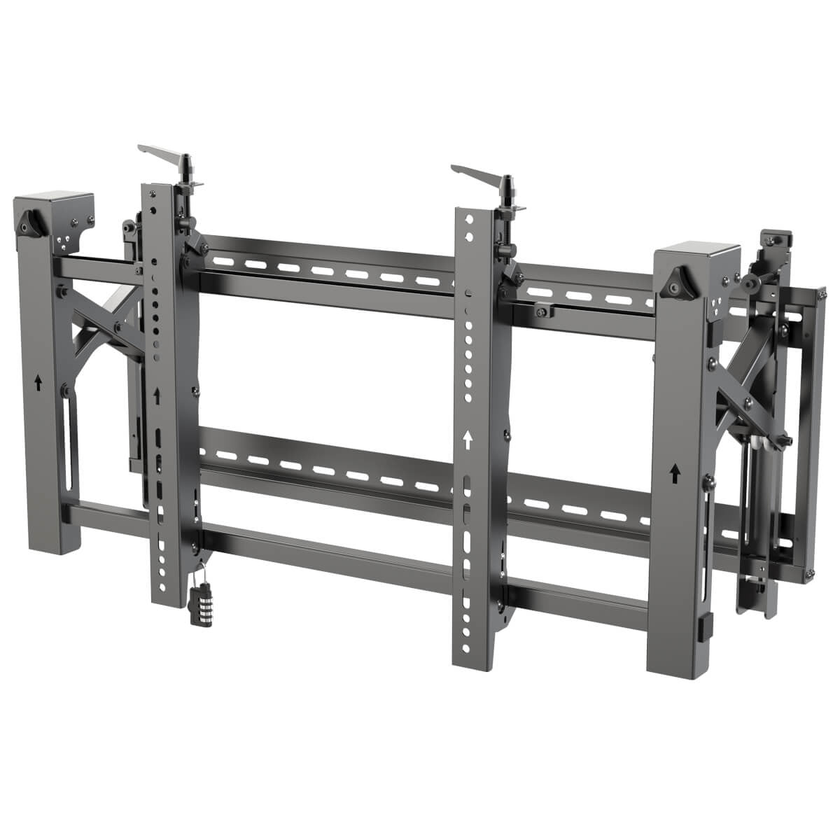 Pop-Out Security TV Wall Mount with Combination Lock - 45-70" Video Wall | TecISoft DWMSCL4570VW