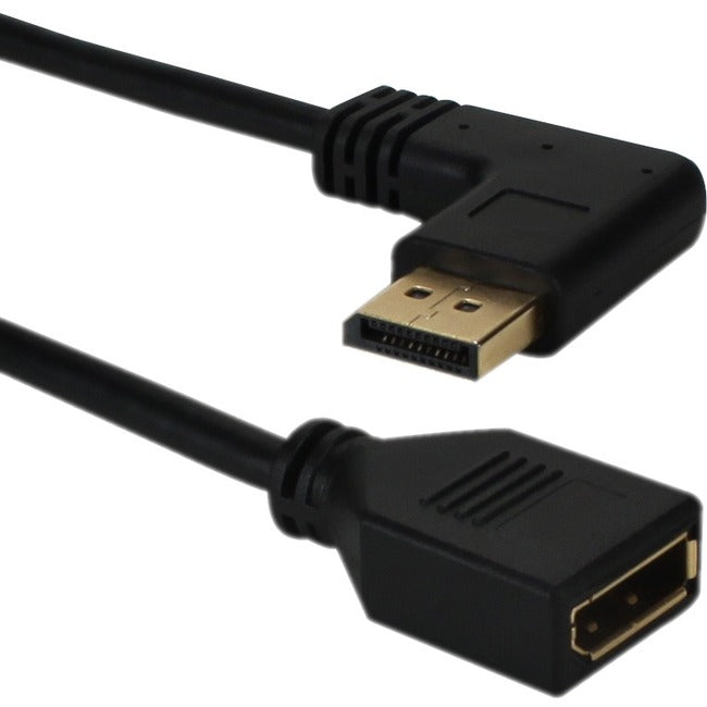 QVS 0.5ft Left-Angle DisplayPort Male to Female UltraHD 4K Flex Adaptor DPXLF-0.5F