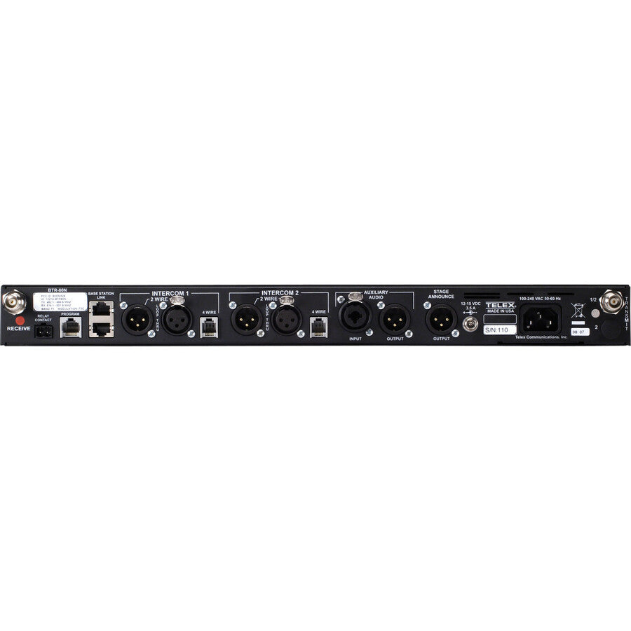 RTS Narrow Band UHF Two-Channel Wireless Synthesized Base Station BTR-80N-F5R5