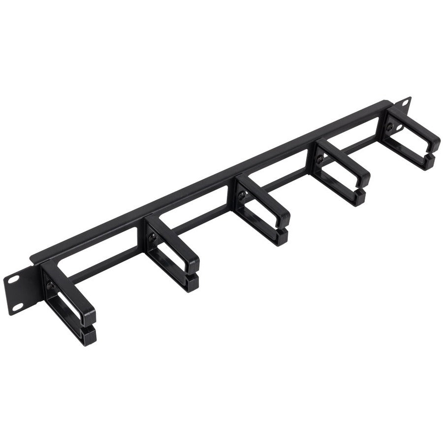 Rack Solutions 1U Horizontal Plastic D-Ring Pass Thru Cable Management Bar 180-4959