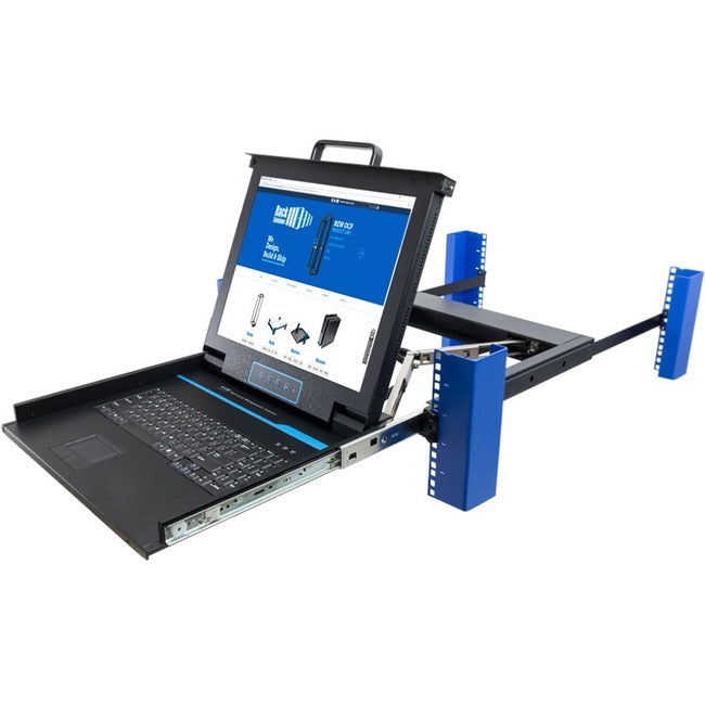 Rack Solutions 1U Sliding KVM with Keyboard, Trackpad and 17in Monitor (1 KVM Port) 185-5286