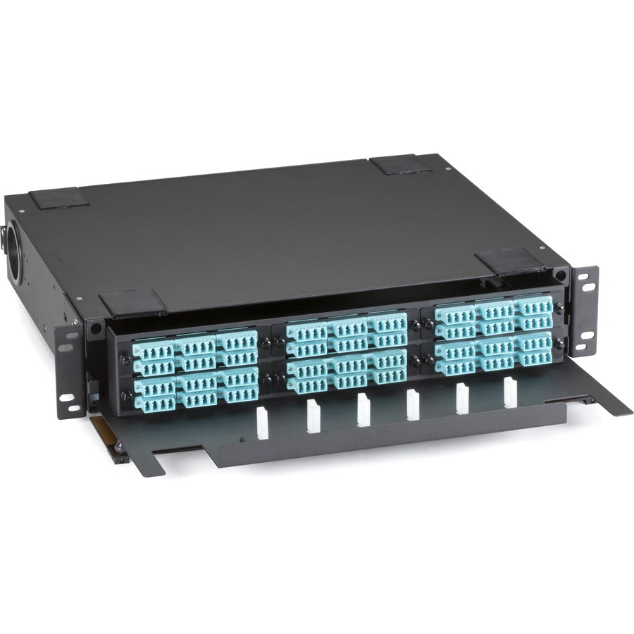 Rackmount Fiber Enclosure - 2U 6-Slot LGX Adapter Panel | Black Box JPM418A-R5