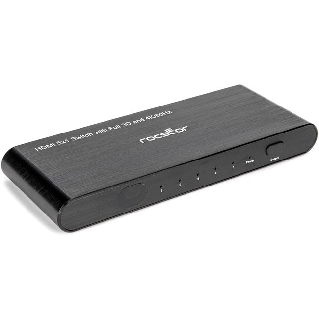 Rocstor 5 Port Hdmi (2.0) Splitter 4K/60Hz Supports Hdr & (Edid)