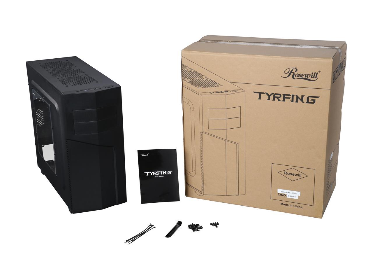 Rosewill Atx Mid Tower Gaming Computer Case, Supports Up To 400 Mm Long Vga Card Tyrfing