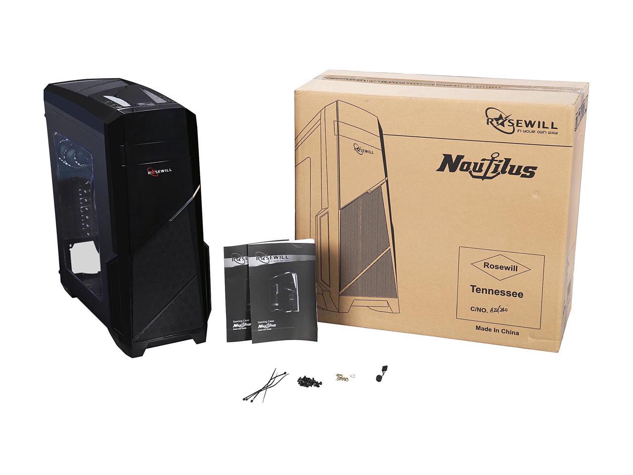 Rosewill Atx Mid Tower Gaming Computer Case, Supports Up To 400 Mm Long Vga Card Tyrfing