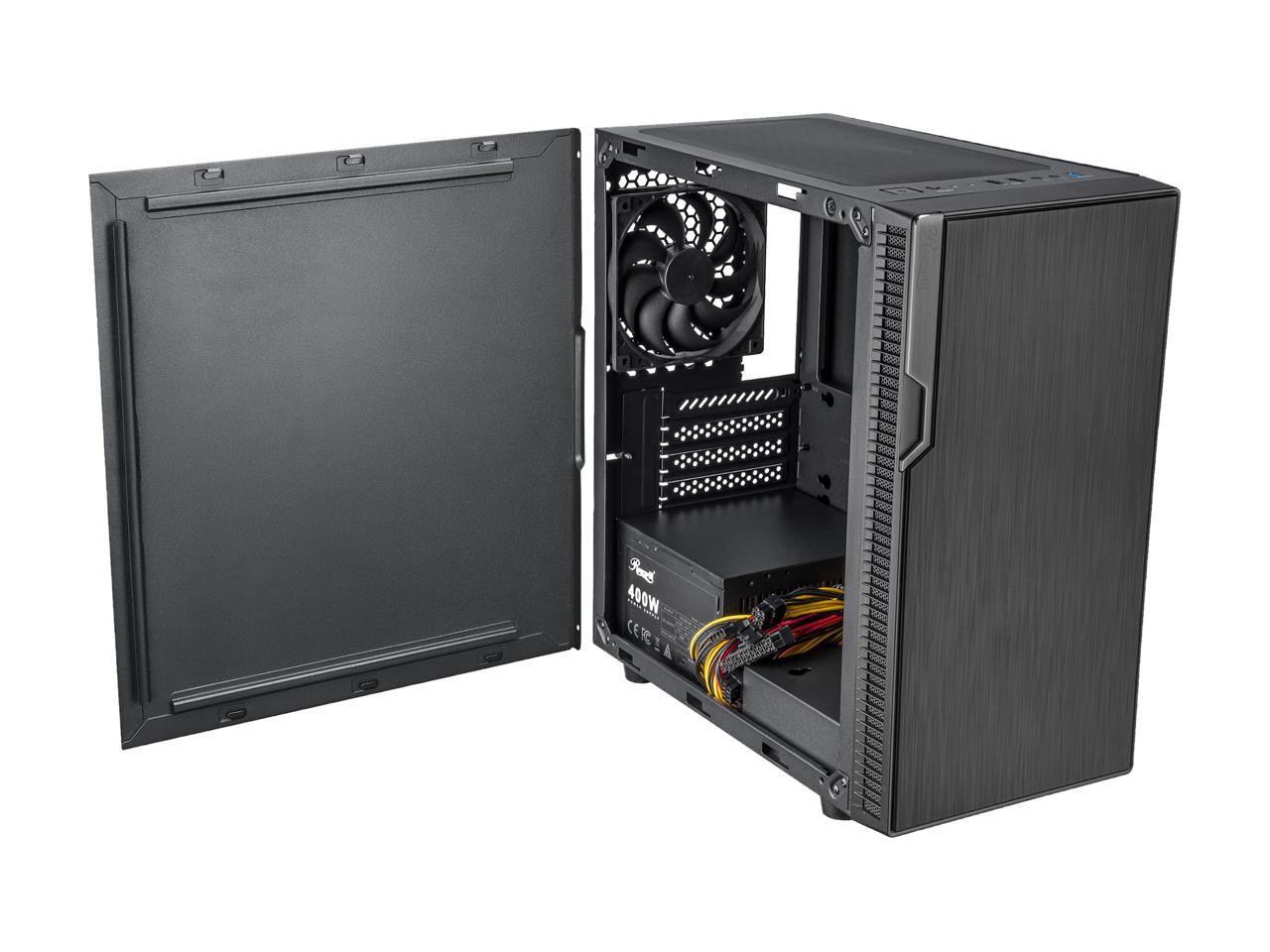 Rosewill Fbm-X2-400 Micro Atx Mini Tower Desktop Gaming Pc Computer Case With Pre-Installed 400W Psu, 240Mm Aio Support, Usb 3.0