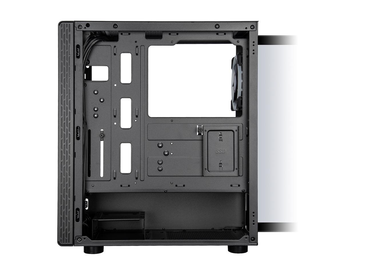 Rosewill Prism M Atx Mid Tower Gaming Pc Computer Case W/ Rgb Fan, 10 Backlit Modes