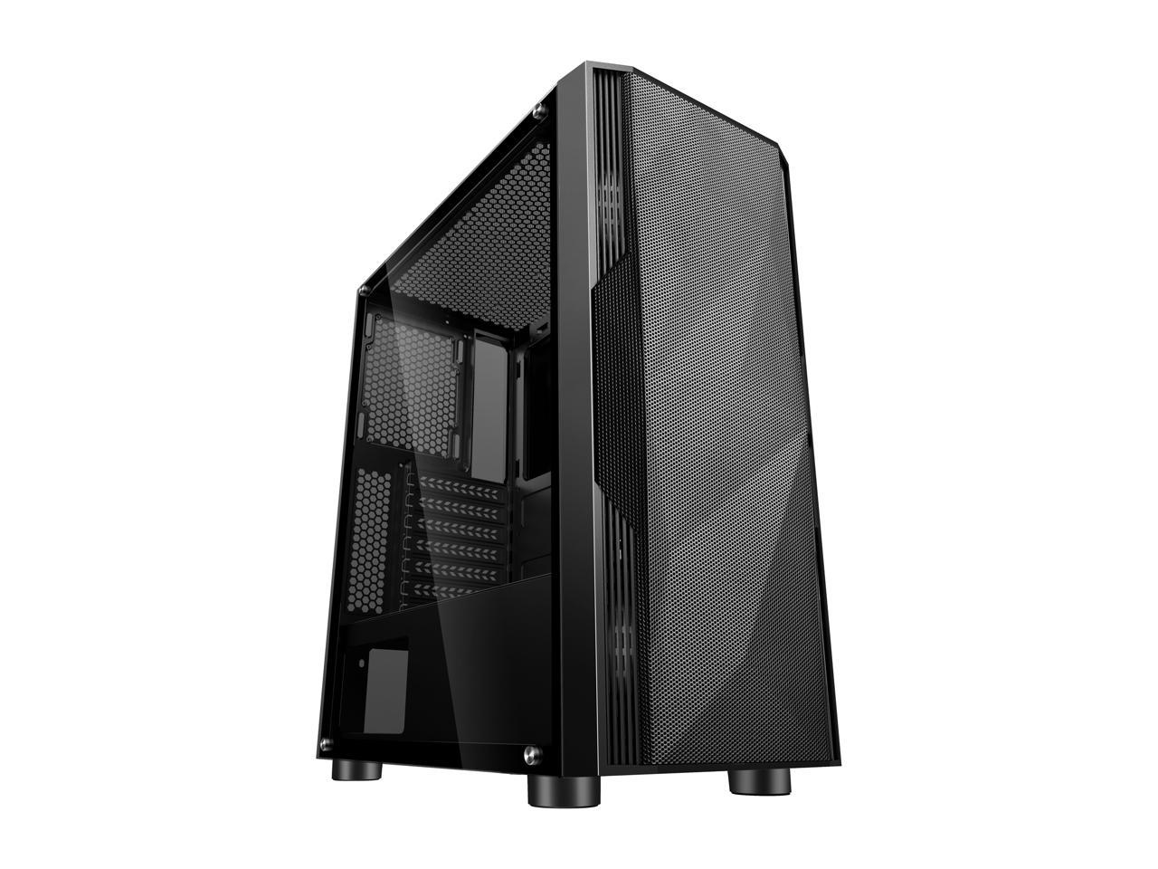 Sama Sama-3D Black Steel / Tempered Glass Atx Mid Tower Computer Case