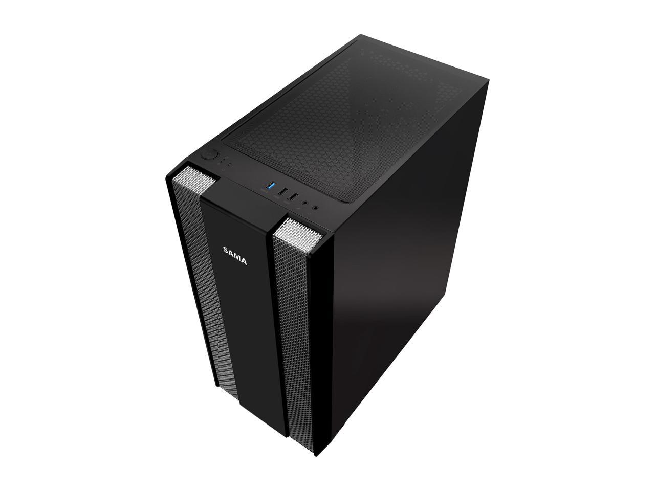 Sama Sama-Z3 Black Steel / Tempered Glass Atx Mid Tower Computer Case