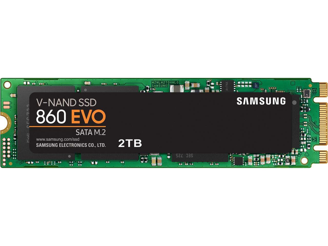 Samsung 860 Evo Series M.2 2280 2Tb Sata Iii V-Nand 3-Bit MZ-N6E2T0BW