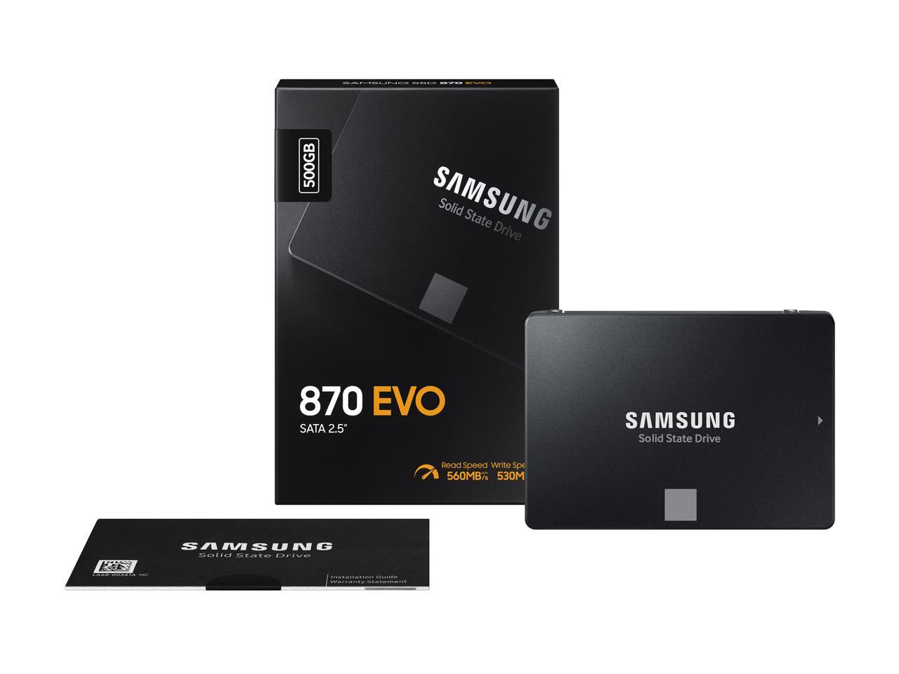 Samsung 870 Evo Series 2.5" 500Gb Sata Iii V-Nand Internal Solid State Drive (Ssd) Mz-77E500B/Am