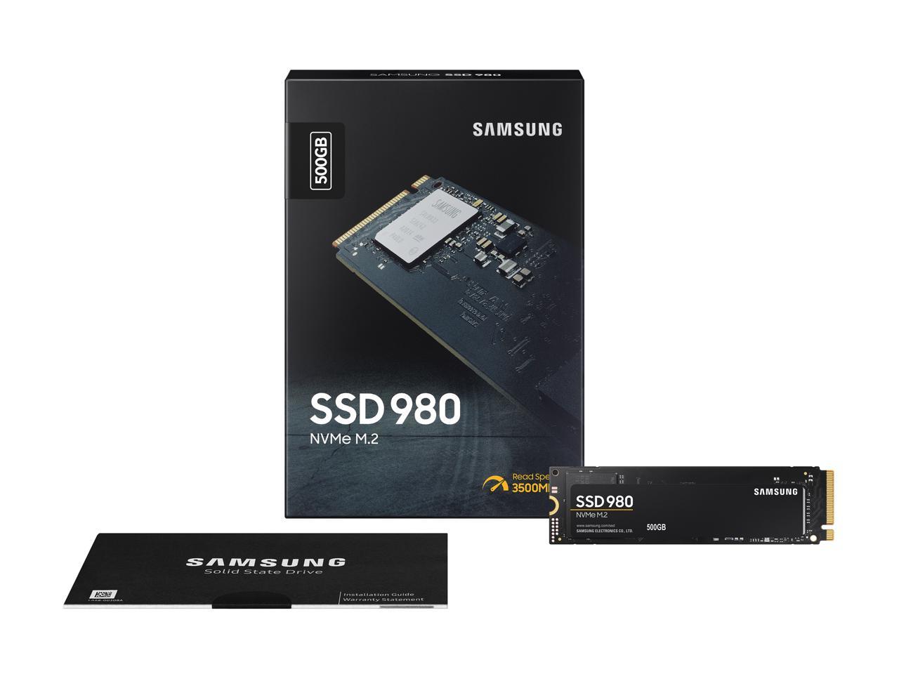 Samsung 980 M.2 2280 500Gb Pci-Express 3.0 X4, Nvme 1.4 V-Nand Mlc Internal Solid State Drive (Ssd) Mz-V8V500B/Am