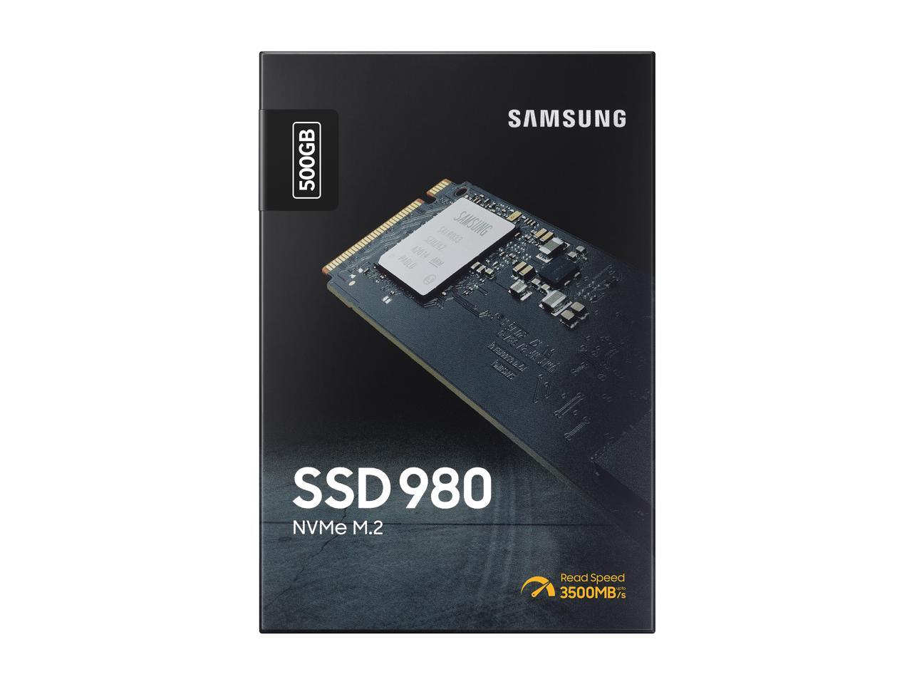 Samsung 980 M.2 2280 500Gb Pci-Express 3.0 X4, Nvme 1.4 V-Nand Mlc Internal Solid State Drive (Ssd) Mz-V8V500B/Am