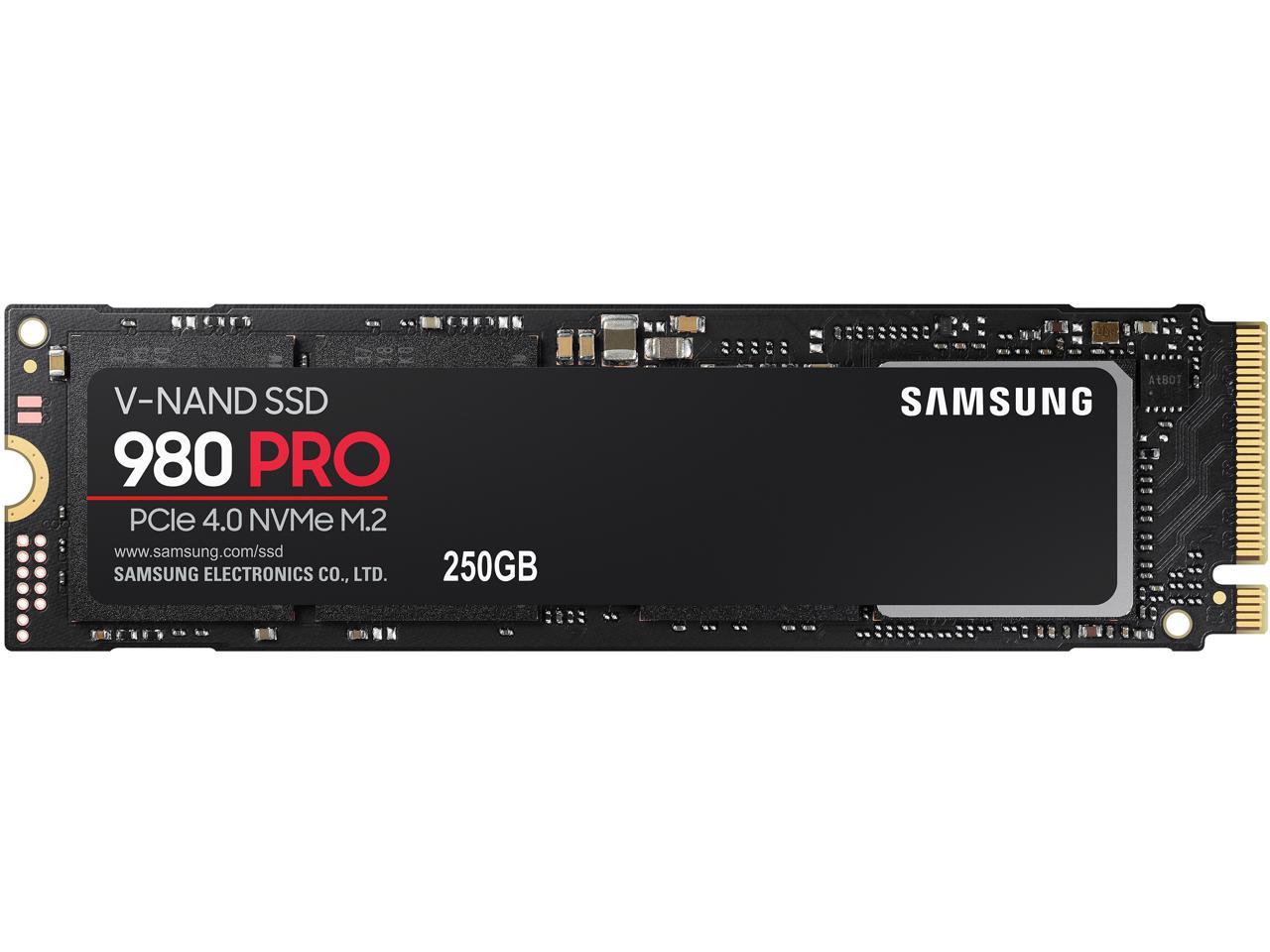 Samsung 980 Pro M.2 2280 250Gb Pci-Express Gen 4.0 X4, Nvme 1.3C Samsung V-Nand Internal Solid State Drive (Ssd) Mz-V8P250B/Am