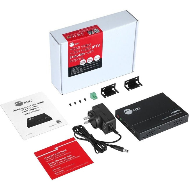 Siig 1080P Hdmi Video H.264 H.265 Iptv Encoder With Loopout