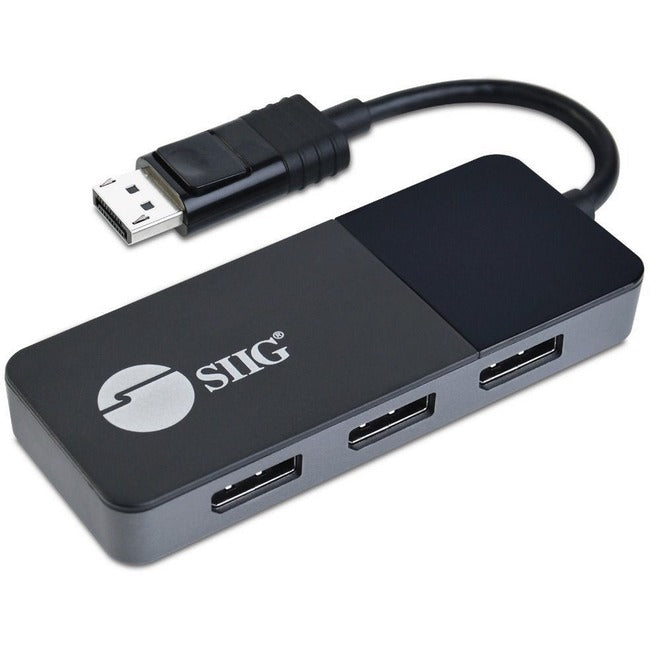 SIIG 8K 1x3 DisplayPort 1.4 to DisplayPort MST Hub Splitter CE-DP0M11-S1