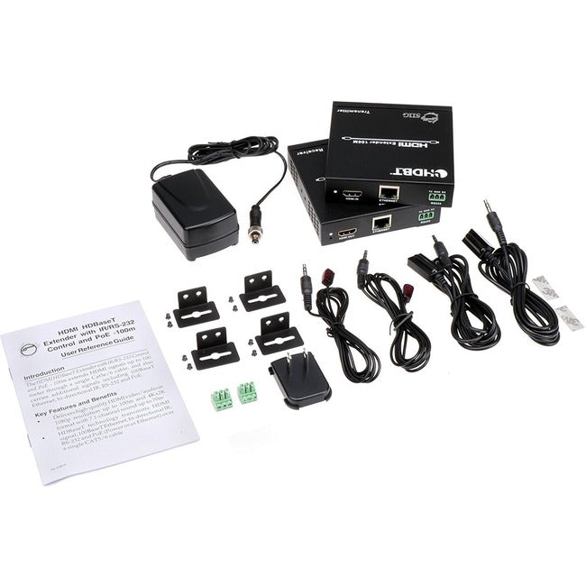 SIIG HDMI HDBaseT Extender with IR/RS-232 Control and PoC - 100m (TX & RX) CE-H22F14-S1