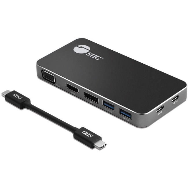 SIIG Triple Display USB-C MST Video Travel Docking with 100W PD Pass Through JU-DK0D11-S1