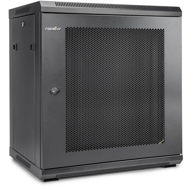 Solidrack 12U Wall Mount Rack,Vented Enclosure - Assembled -Black