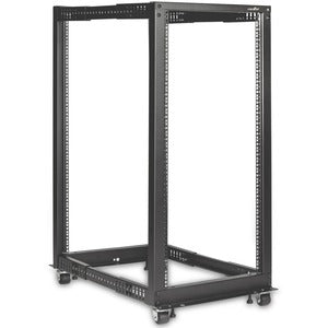Solidrack 25U Open Frame Rack,4-Post Adjustable Depth Rack -Black